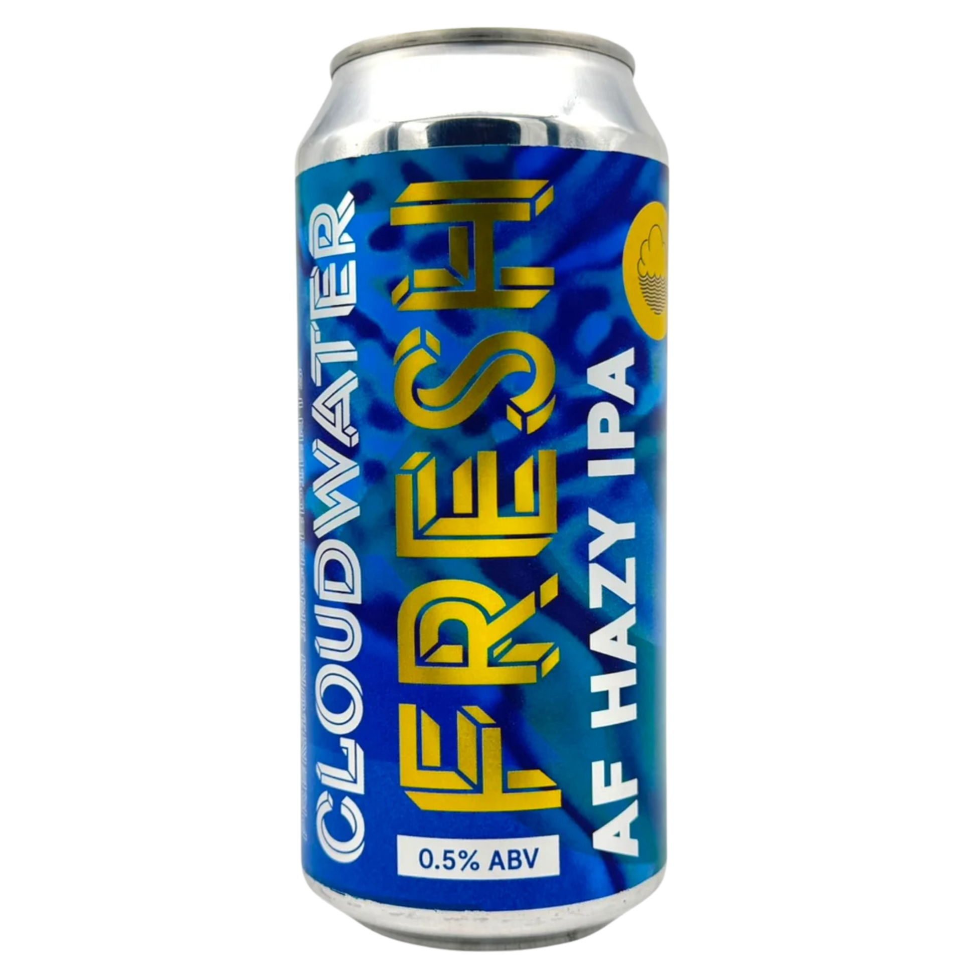 Can of Cloudwater Fresh AF Hazy IPA on a white background