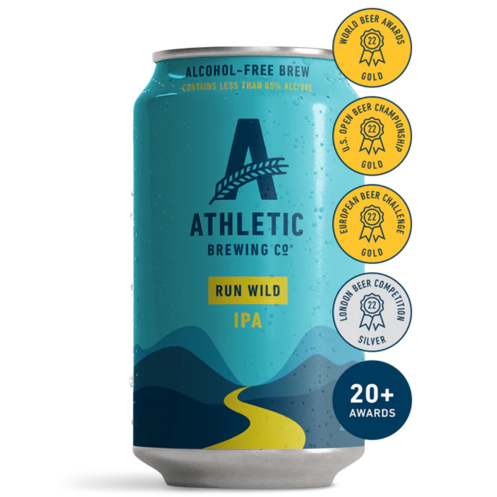 Athletic Brewing Co Alcohol Free IPA Can blue design