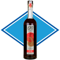 Bottle of 270 Botanicals non-alcoholic dark rum blend with a blue diamond shape in the background
