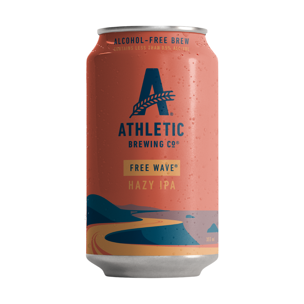 Athletic Brewing Co. alcohol-free beer can on a white background