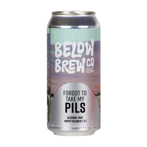 Booze Free Lager in a Silver can