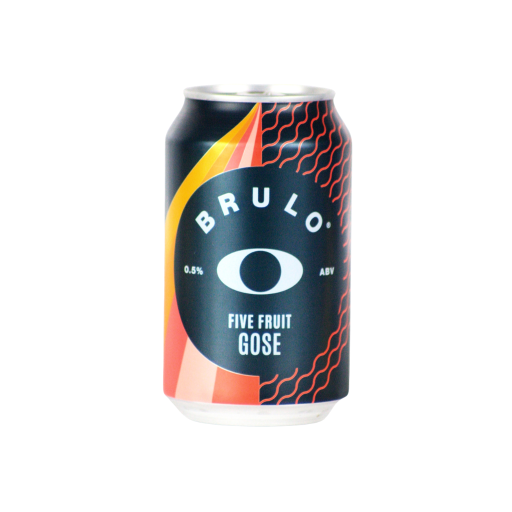 Brulo Five Fruit Gose can on a white background