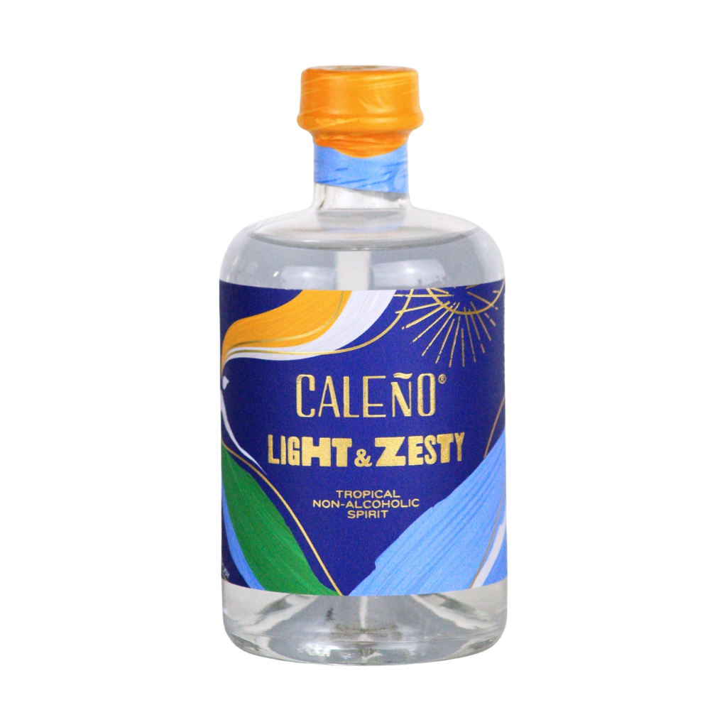 Bottle of Caleño Light & Zesty on a white background