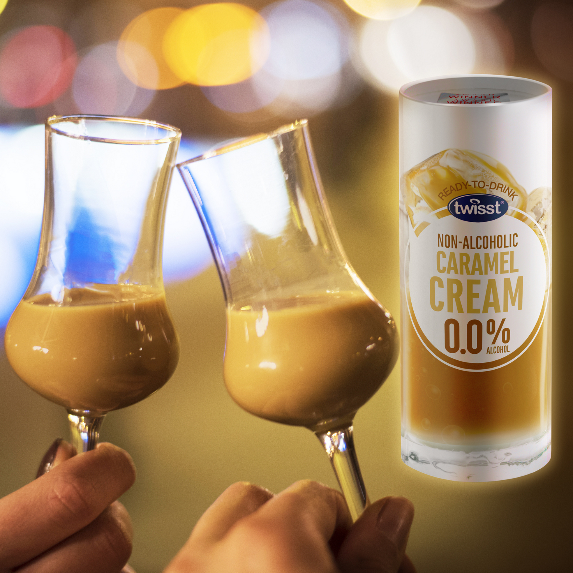 A Can of Twisst Caramel Cream, formally known as Twisst Irish Cream. Alcohol Free Baileys 