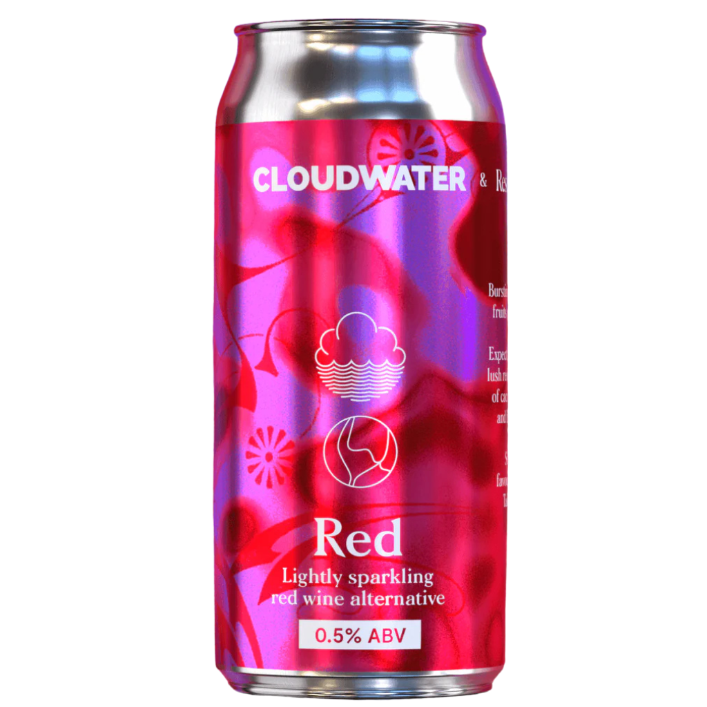 A Can or Cloudwater Red a lightly sparkling Red Wine beer
