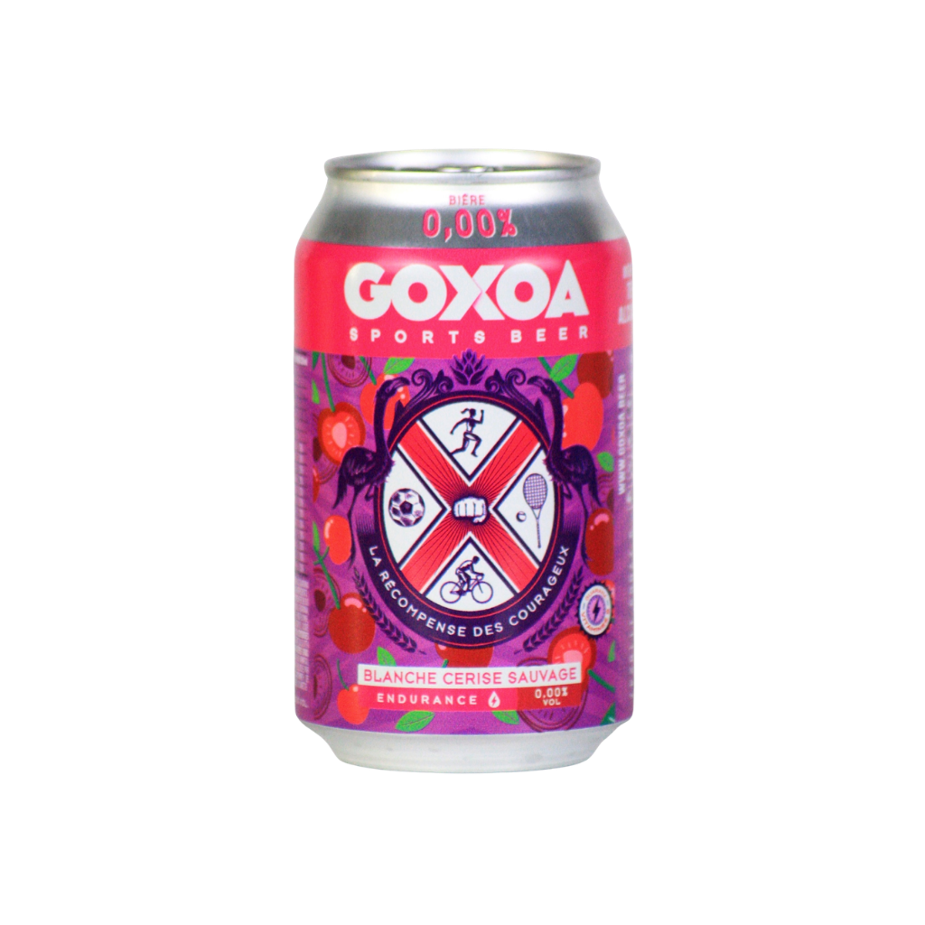 Goxoa beer can with a colorful label on a white background