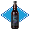 Bottle of Hambleton Brewery Point Five Low Alcohol Pale Ale with a blue diamond shape in the background