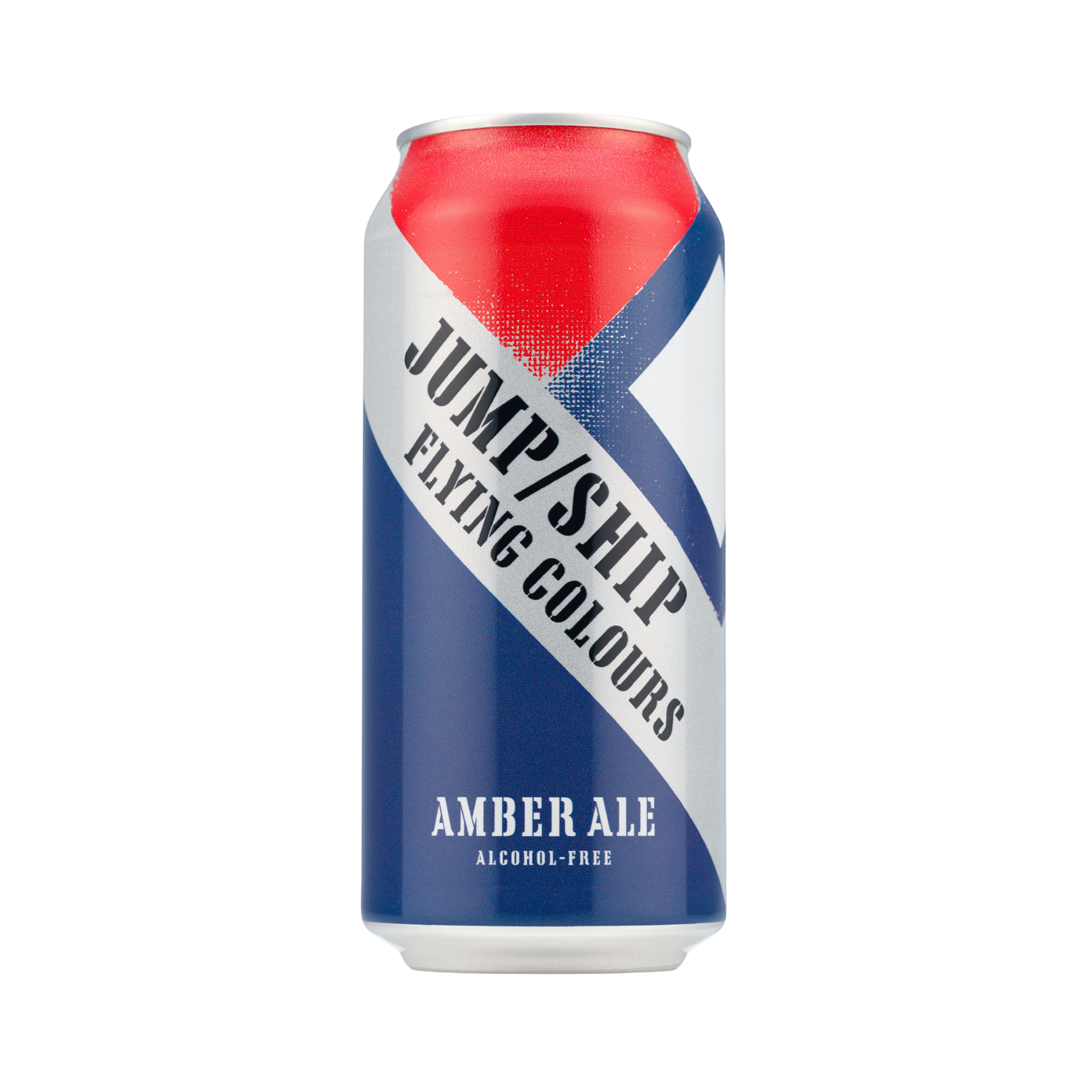 A Can of Flying colours - alcohol free amber ale. A glowing amber pour with a creamy, lasting head
