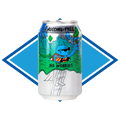 Can of No Worries IPA in front of The Alcohol Free Drinks blue diamond.