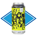 A 12 oz aluminum can with a yellow label of Piglove Brewing Co. Brain Dead Ale, which is 0.