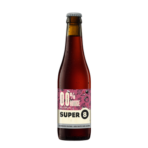 A Bottle of SUPER 8 Rouge 0.0 An absolute explosion of flavour, that's low calorie and low sugar.
