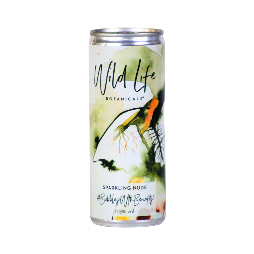Wild Life Botanicals Sparkling White Alcohol Free Wine 250ml can