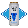 Alcohol-free beer can with 'Wiper and True' branding on a white background