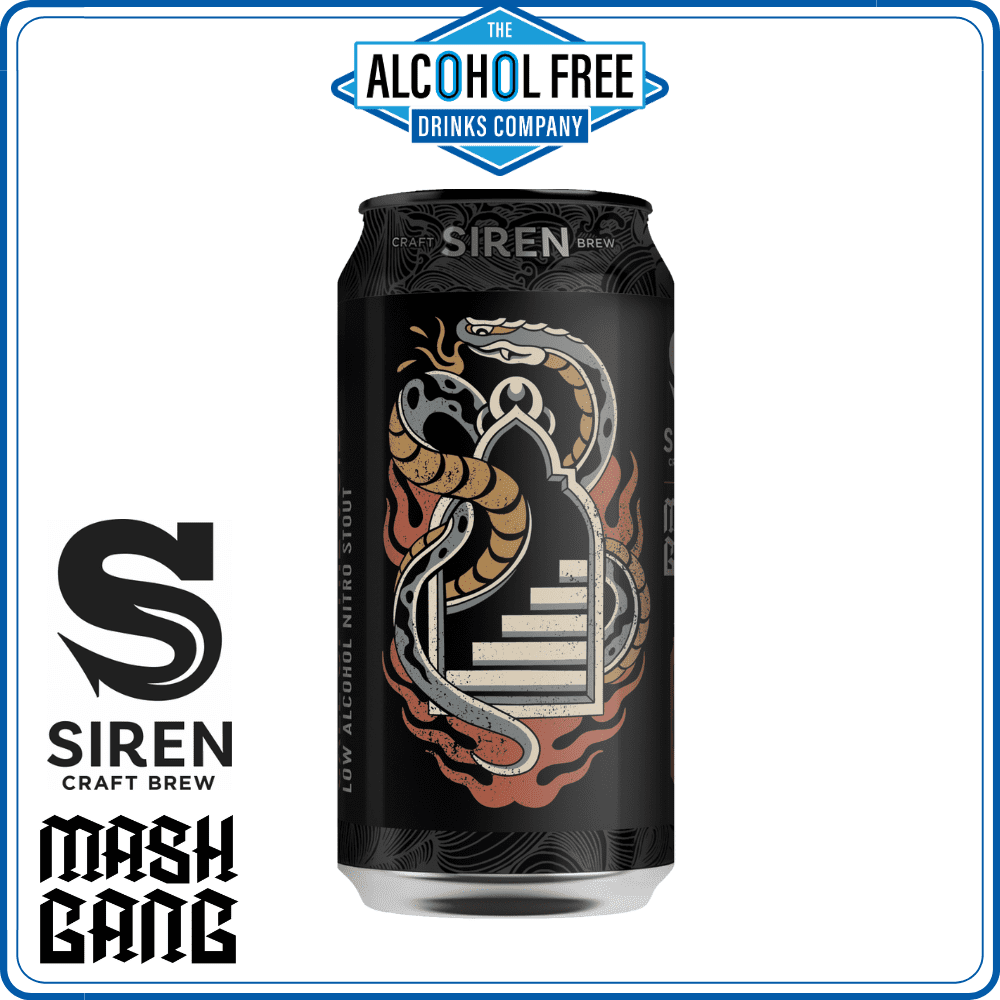 Siren Craft Beer Mash Gang x Siren Stout Alcohol Free Stout.