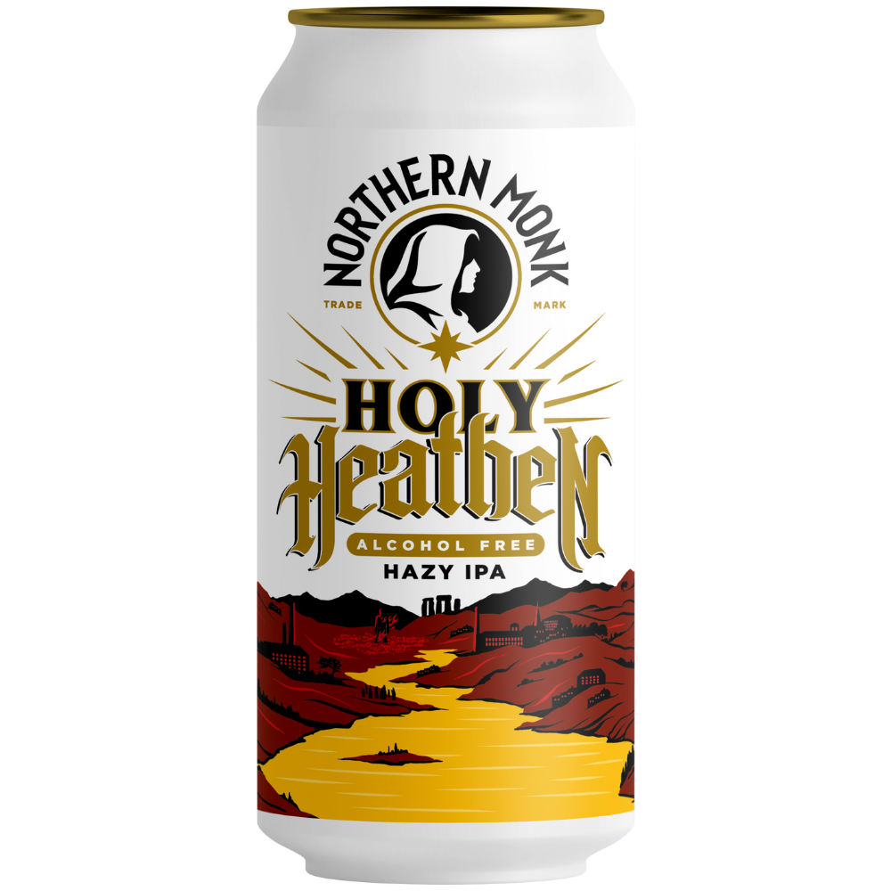 Alcohol Free NEIPA Non Alcoholic Hazy IPA New Northern Monk Holy Heathen